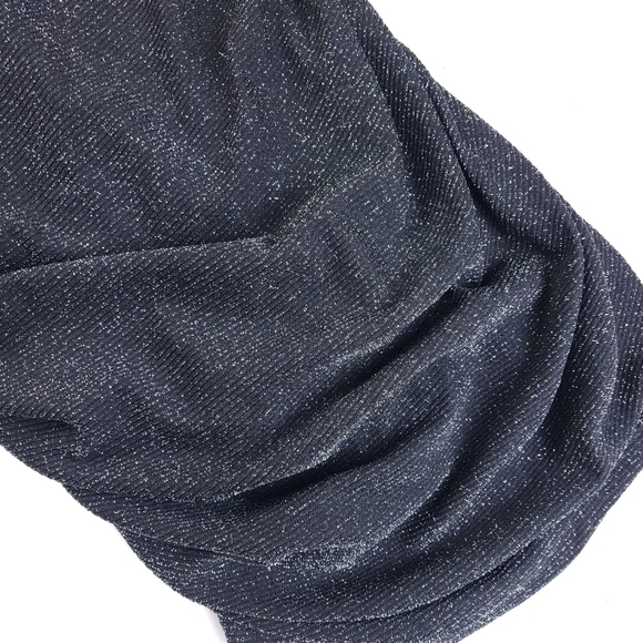 Lulu's Black Sparkle Rouged Low Back Dress Sz Xs - Picture 4 of 9